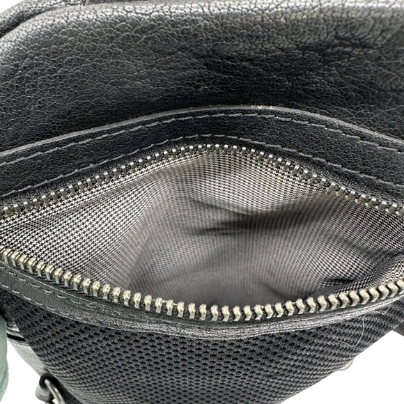Genuine Leather Black Sling Backpack With Adjustable Strap Spikes & Sparrow main image 11